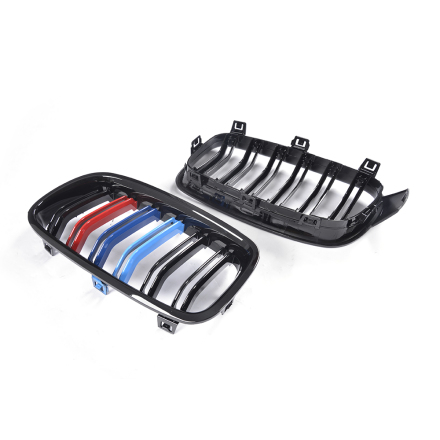 M3 Style matt svart grill till BMW M3 F30 M color F35 2012-2016