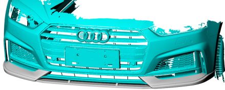 3-Delad RS5 Style Kolfiber Lpp till Audi A5 S-line och S5 2017-2019