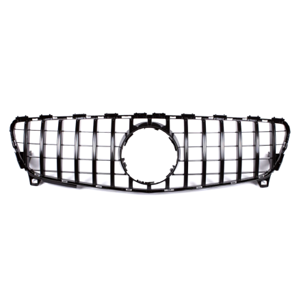 Svart AMG GTR style grill till Mercedes-Benz A Class W176, Facelift, 2016-2018