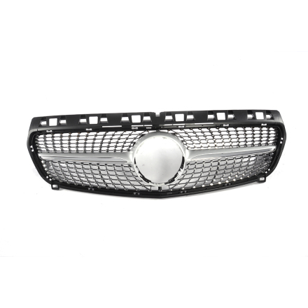 AMG Grill med mittenribba i silver till Mercedes-Benz A Class W176, Pre Facelift, 2013-2015