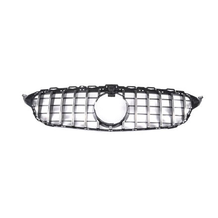 Silver AMG GTR Grill till Mercedes-Benz C-Klass W205 och S205 med AMG Paket, MED Kamera hl, Passar ej C63 (Stjrna medfljer ej, original passar) 2015-2018