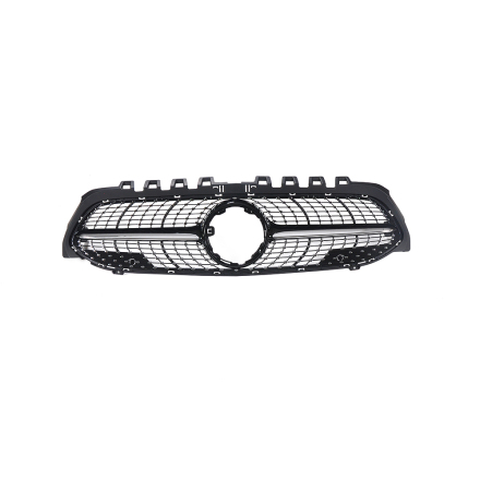 Svart ABS grill till Mercedes-Benz A-Class W177 och V177, Sedan och Hatchback (Utan kamera hl)